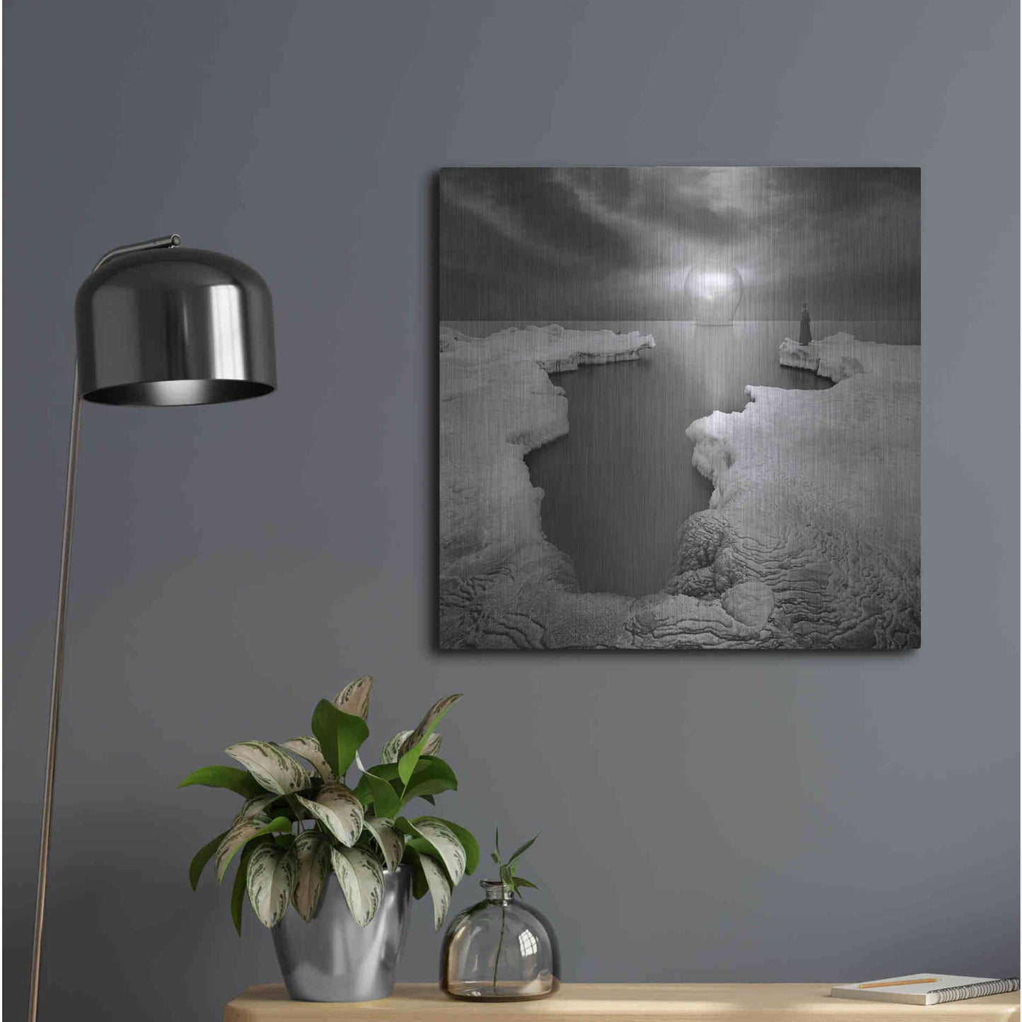 Luxe Metal Art 'Lighthouse' by Dariusz Klimczak, Metal Wall Art,24x24