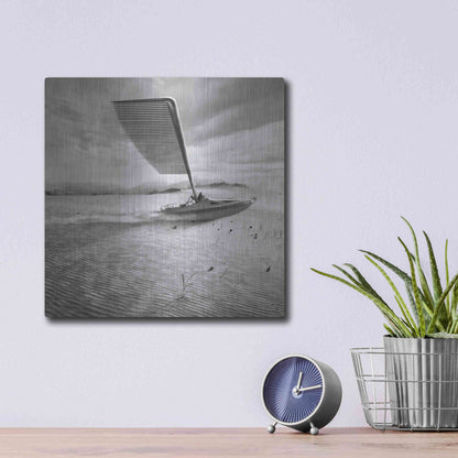 Luxe Metal Art 'Madsailor' by Dariusz Klimczak, Metal Wall Art,12x12