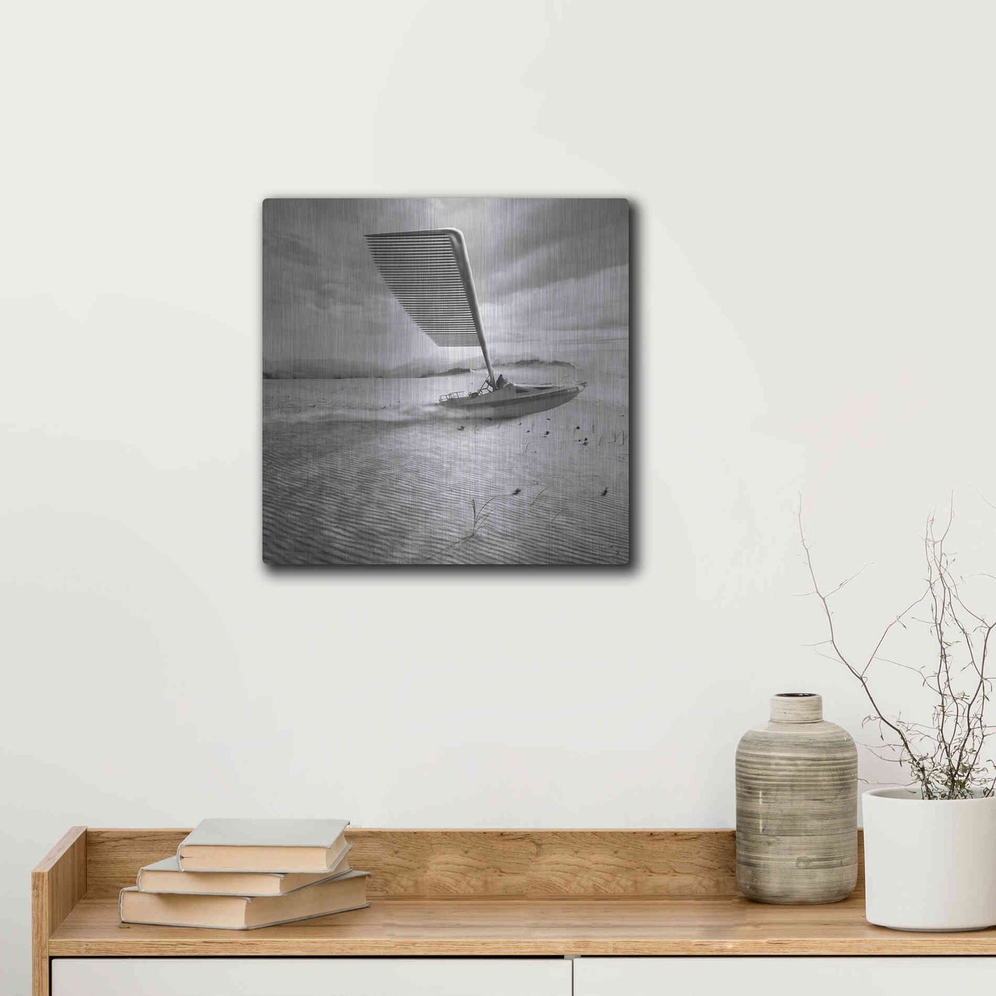 Luxe Metal Art 'Madsailor' by Dariusz Klimczak, Metal Wall Art,12x12