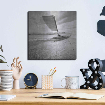 Luxe Metal Art 'Madsailor' by Dariusz Klimczak, Metal Wall Art,12x12