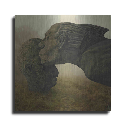 Luxe Metal Art 'Mother's Kiss' by Dariusz Klimczak, Metal Wall Art