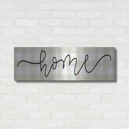 Luxe Metal Art 'Home' by Imperfect Dust, Metal Wall Art,36x12