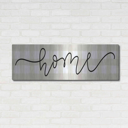 Luxe Metal Art 'Home' by Imperfect Dust, Metal Wall Art,48x16