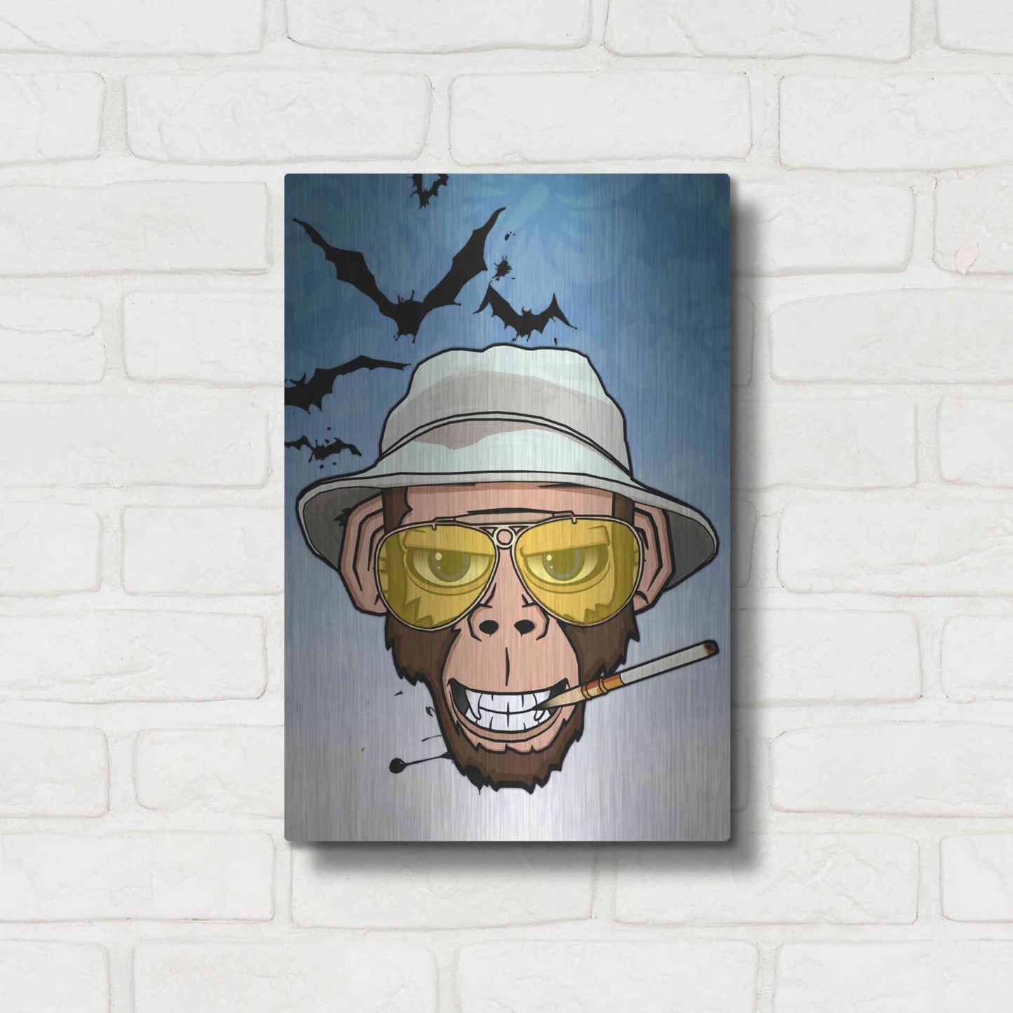Luxe Metal Art 'Monkey Business in Las Vegas' by Nicklas Gustafsson, Metal Wall Art,12x16