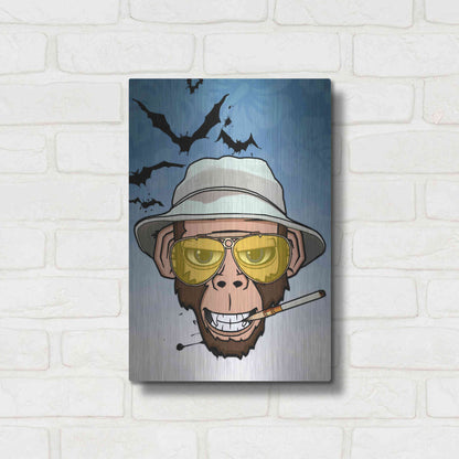 Luxe Metal Art 'Monkey Business in Las Vegas' by Nicklas Gustafsson, Metal Wall Art,12x16