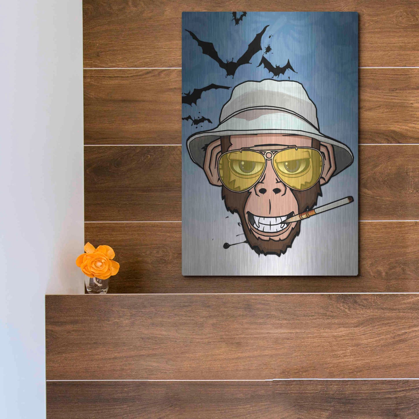 Luxe Metal Art 'Monkey Business in Las Vegas' by Nicklas Gustafsson, Metal Wall Art,12x16