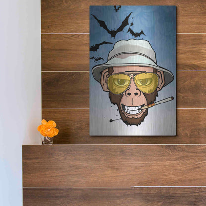 Luxe Metal Art 'Monkey Business in Las Vegas' by Nicklas Gustafsson, Metal Wall Art,12x16