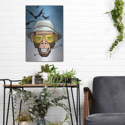 Luxe Metal Art 'Monkey Business in Las Vegas' by Nicklas Gustafsson, Metal Wall Art,12x16