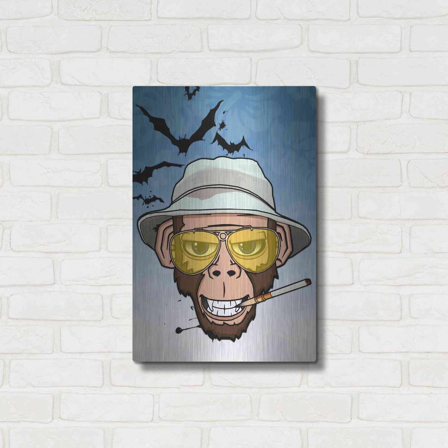 Luxe Metal Art 'Monkey Business in Las Vegas' by Nicklas Gustafsson, Metal Wall Art,16x24