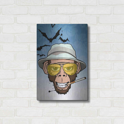 Luxe Metal Art 'Monkey Business in Las Vegas' by Nicklas Gustafsson, Metal Wall Art,16x24