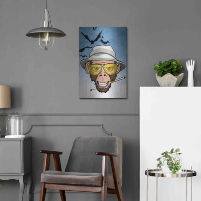 Luxe Metal Art 'Monkey Business in Las Vegas' by Nicklas Gustafsson, Metal Wall Art,16x24