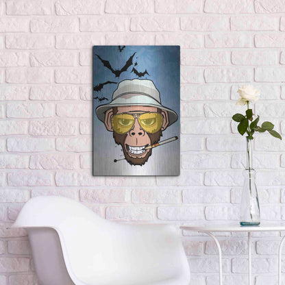 Luxe Metal Art 'Monkey Business in Las Vegas' by Nicklas Gustafsson, Metal Wall Art,16x24