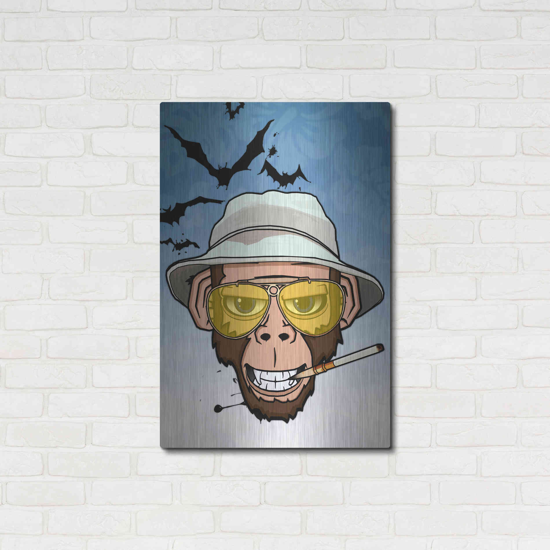 Luxe Metal Art 'Monkey Business in Las Vegas' by Nicklas Gustafsson, Metal Wall Art,24x36