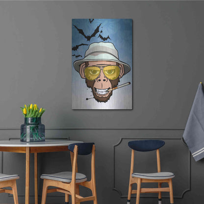 Luxe Metal Art 'Monkey Business in Las Vegas' by Nicklas Gustafsson, Metal Wall Art,24x36