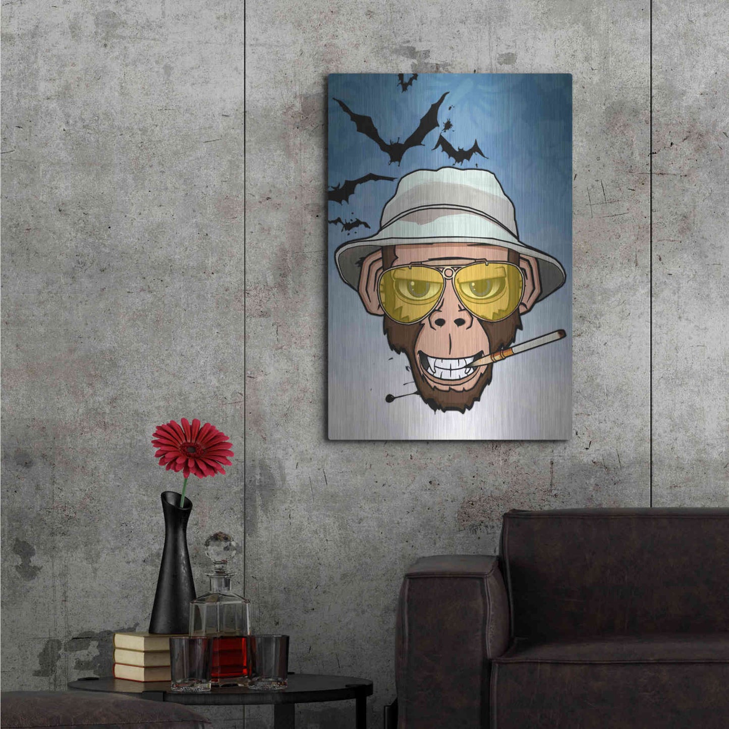 Luxe Metal Art 'Monkey Business in Las Vegas' by Nicklas Gustafsson, Metal Wall Art,24x36