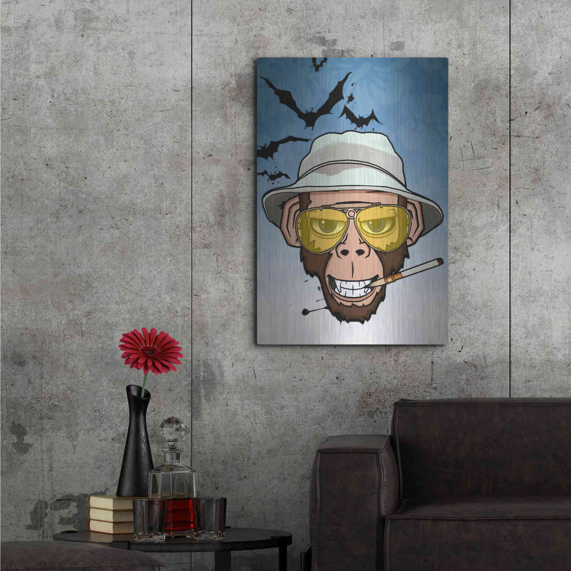 Luxe Metal Art 'Monkey Business in Las Vegas' by Nicklas Gustafsson, Metal Wall Art,24x36