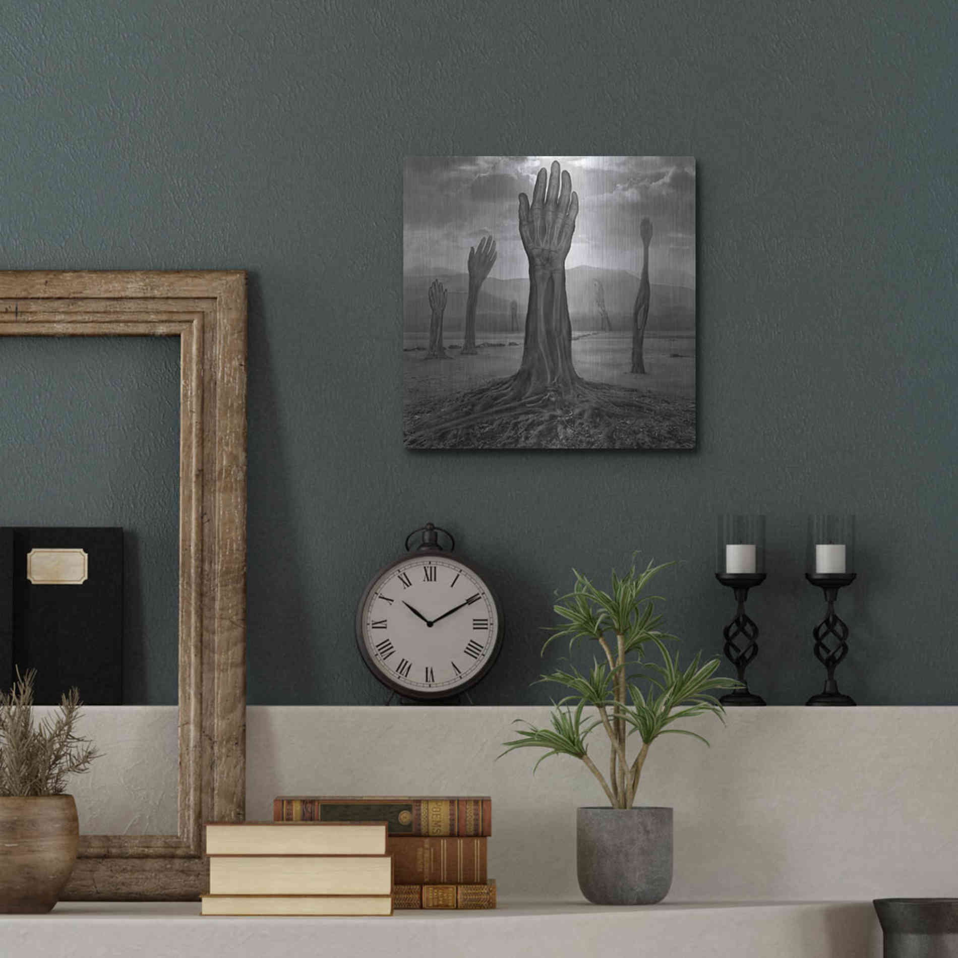 Luxe Metal Art 'Rentgen' by Dariusz Klimczak, Metal Wall Art,12x12