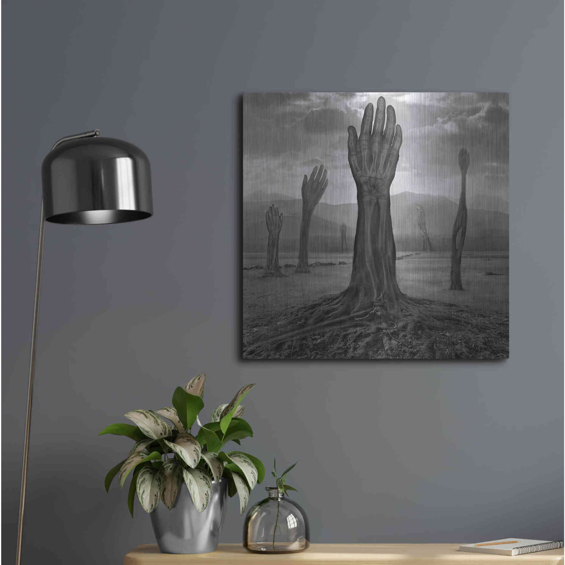 Luxe Metal Art 'Rentgen' by Dariusz Klimczak, Metal Wall Art,24x24