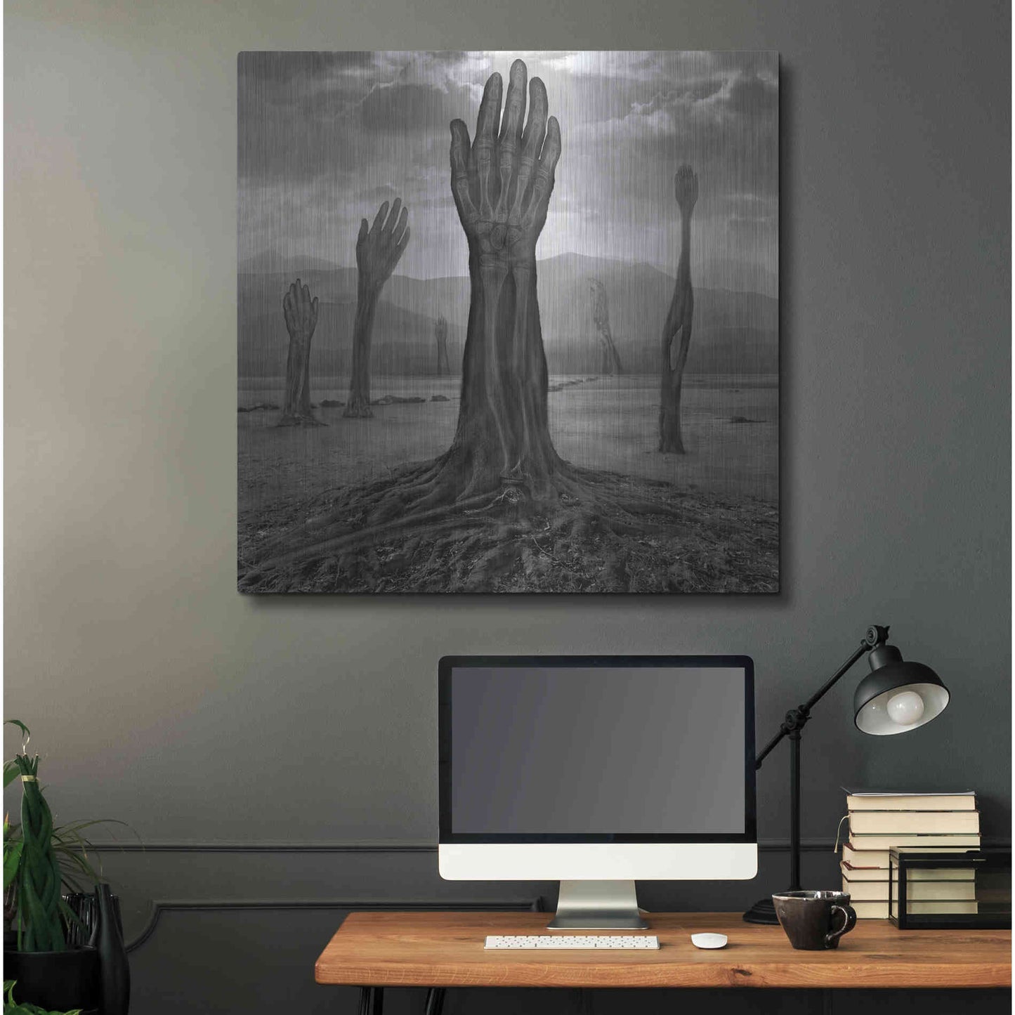 Luxe Metal Art 'Rentgen' by Dariusz Klimczak, Metal Wall Art,36x36