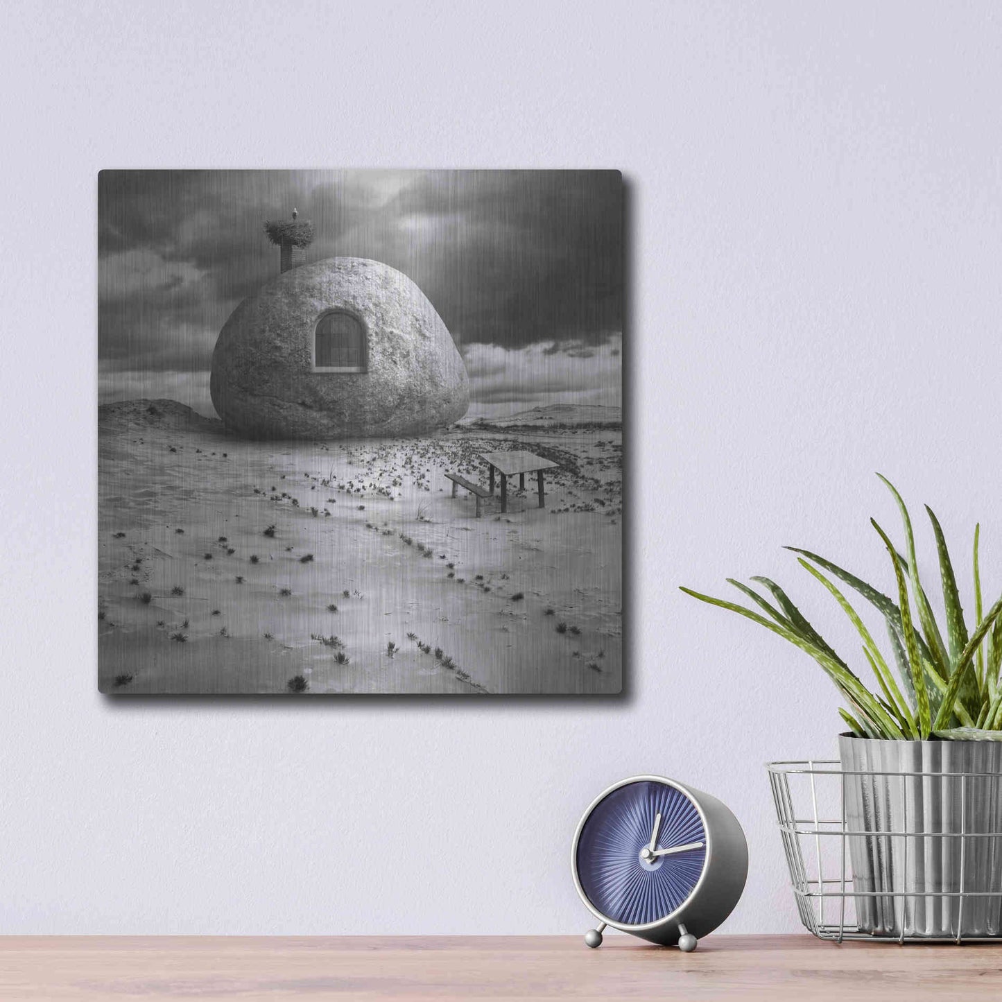 Luxe Metal Art 'Rockhouse' by Dariusz Klimczak, Metal Wall Art,12x12