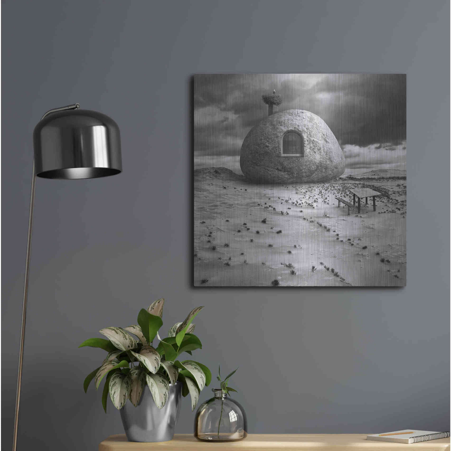 Luxe Metal Art 'Rockhouse' by Dariusz Klimczak, Metal Wall Art,24x24