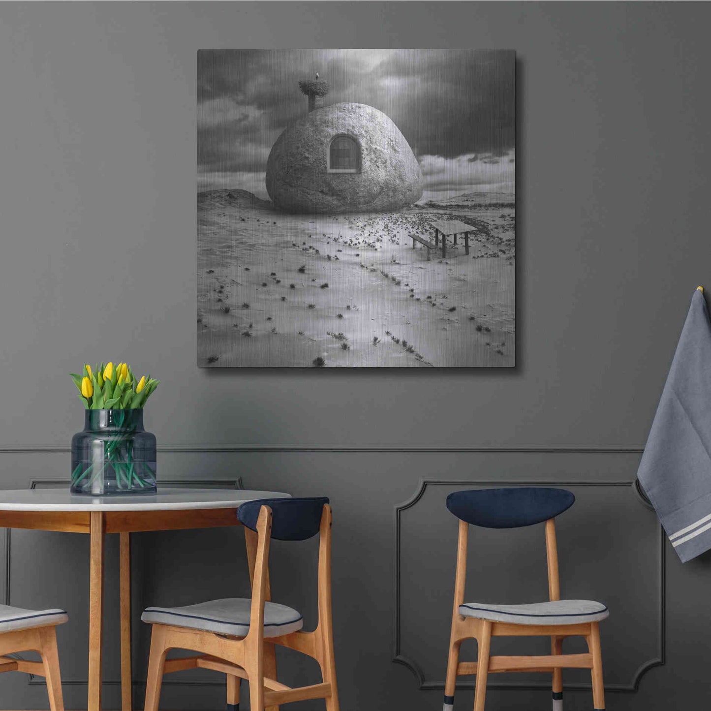 Luxe Metal Art 'Rockhouse' by Dariusz Klimczak, Metal Wall Art,36x36