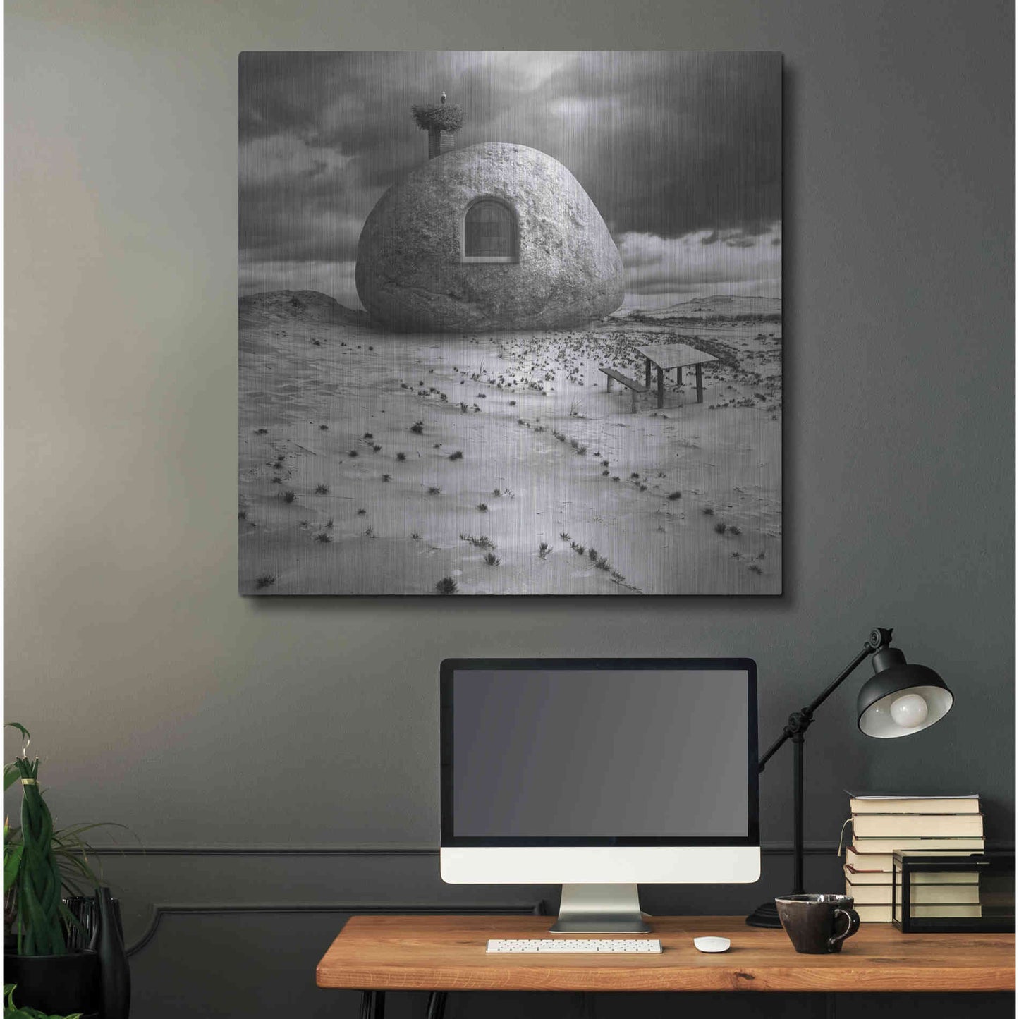 Luxe Metal Art 'Rockhouse' by Dariusz Klimczak, Metal Wall Art,36x36