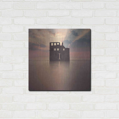 Luxe Metal Art 'Watercastle' by Dariusz Klimczak, Metal Wall Art,24x24