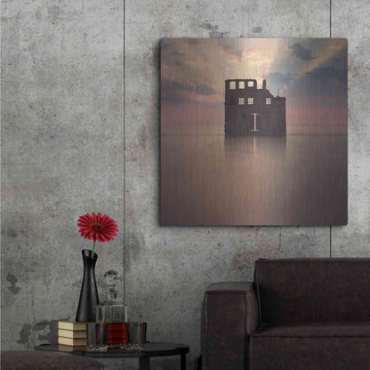 Luxe Metal Art 'Watercastle' by Dariusz Klimczak, Metal Wall Art,36x36