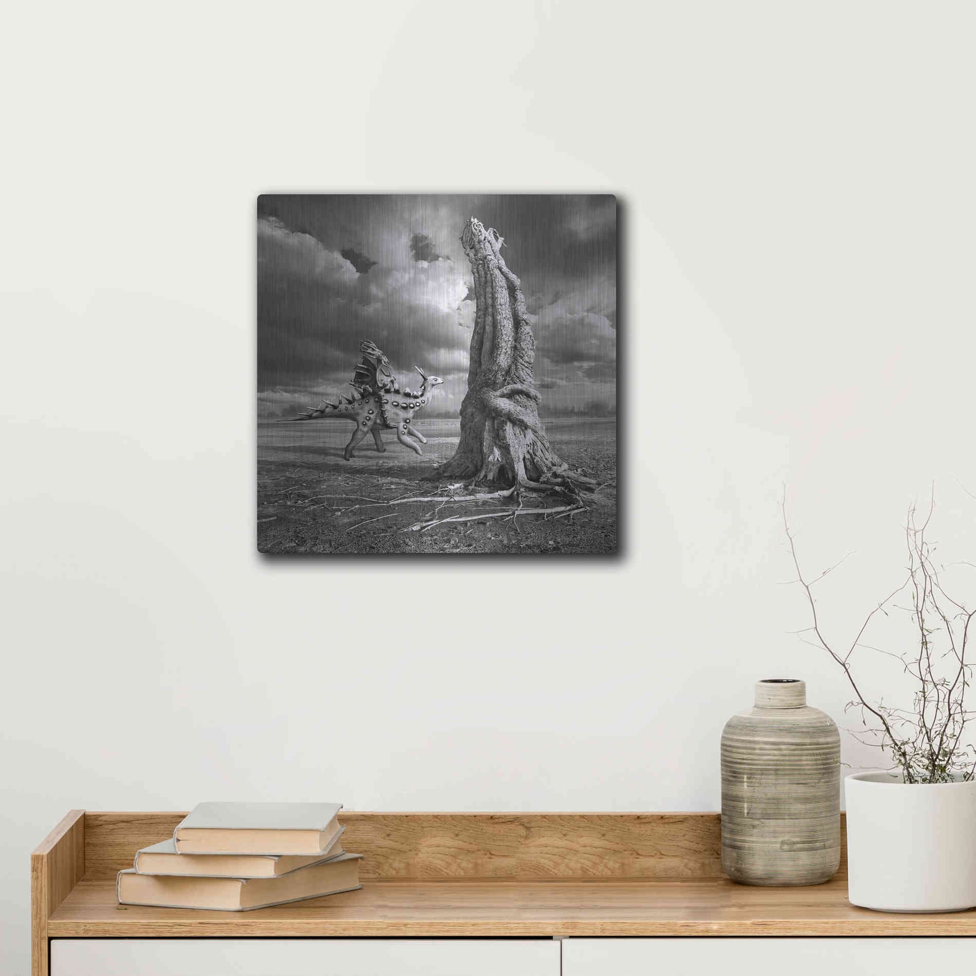 Luxe Metal Art 'Ancient Warrior' by Dariusz Klimczak, Metal Wall Art,12x12