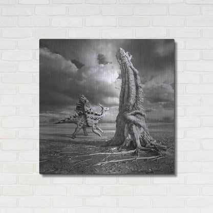 Luxe Metal Art 'Ancient Warrior' by Dariusz Klimczak, Metal Wall Art,36x36