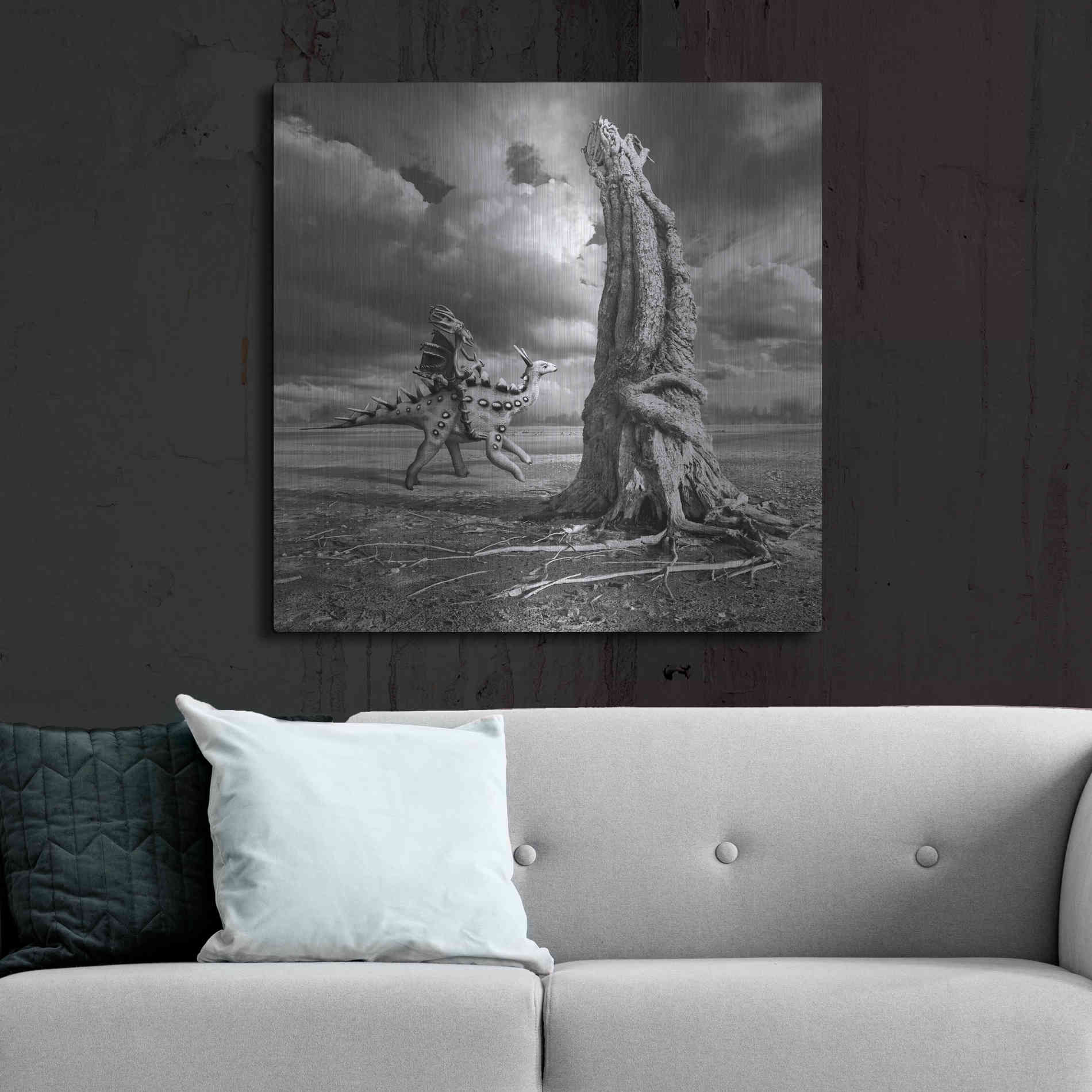 Luxe Metal Art 'Ancient Warrior' by Dariusz Klimczak, Metal Wall Art,36x36