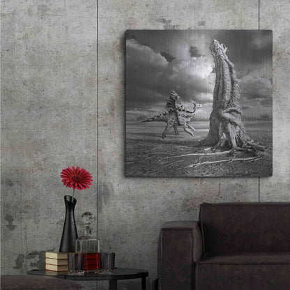 Luxe Metal Art 'Ancient Warrior' by Dariusz Klimczak, Metal Wall Art,36x36