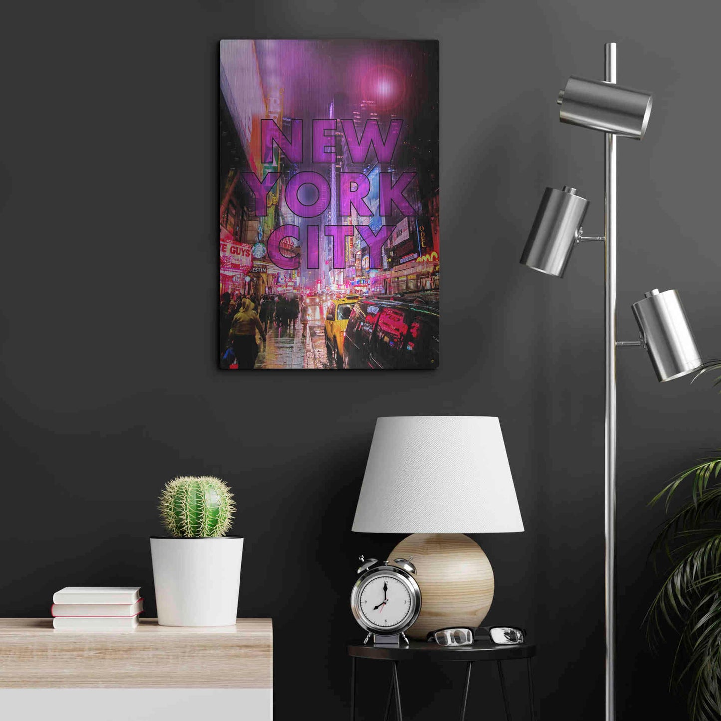 Luxe Metal Art 'New York City Color' by Nicklas Gustafsson, Metal Wall Art,16x24