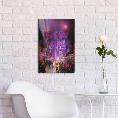 Luxe Metal Art 'New York City Color' by Nicklas Gustafsson, Metal Wall Art,16x24