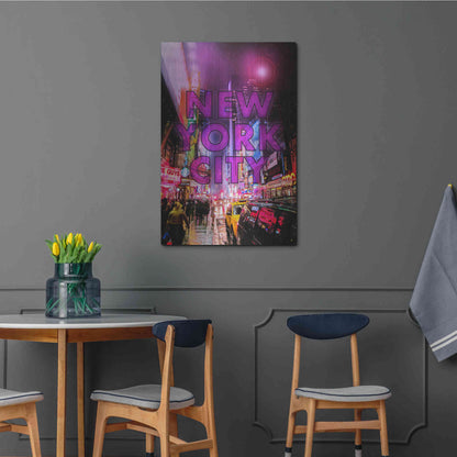 Luxe Metal Art 'New York City Color' by Nicklas Gustafsson, Metal Wall Art,24x36