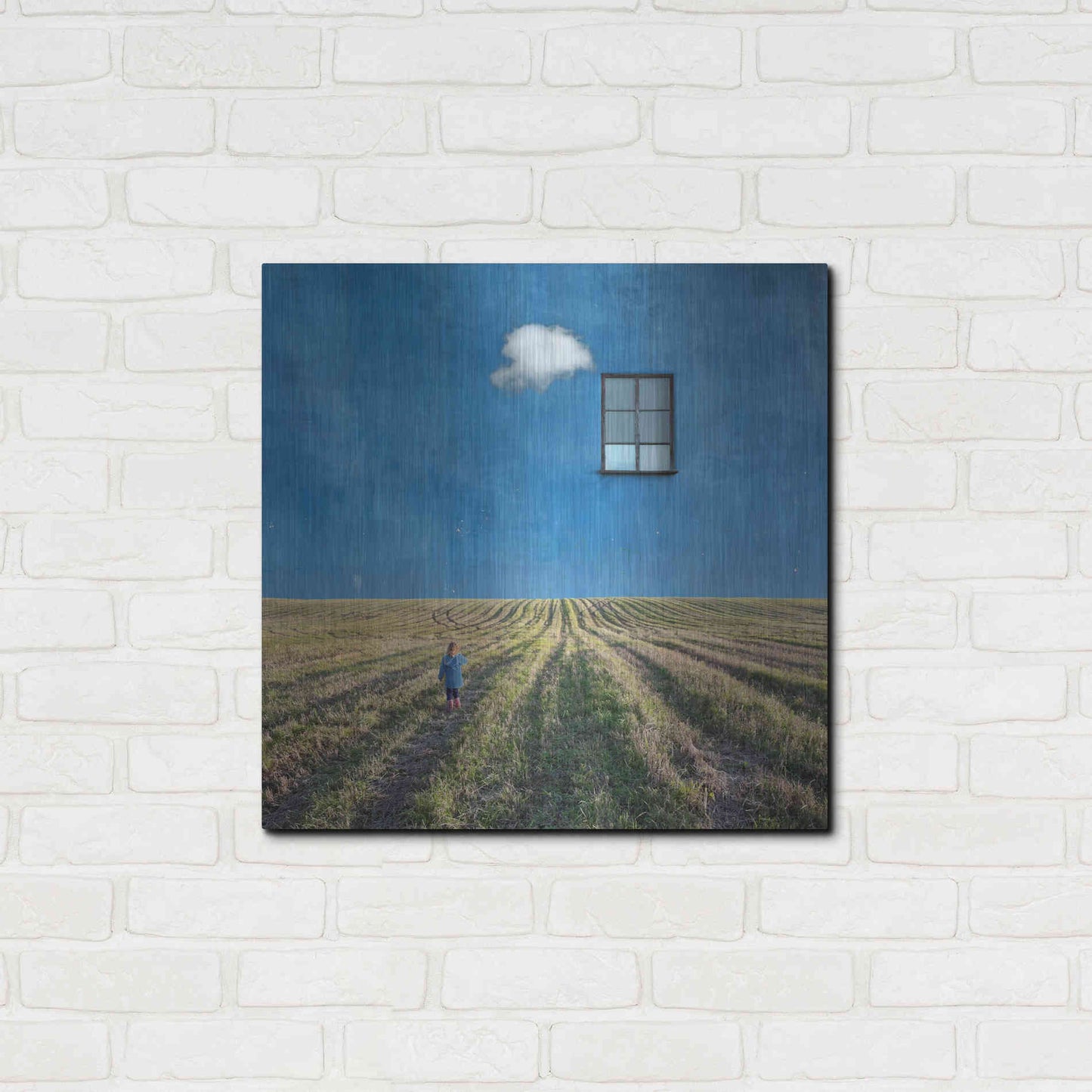 Luxe Metal Art 'Big Blue' by Dariusz Klimczak, Metal Wall Art,24x24