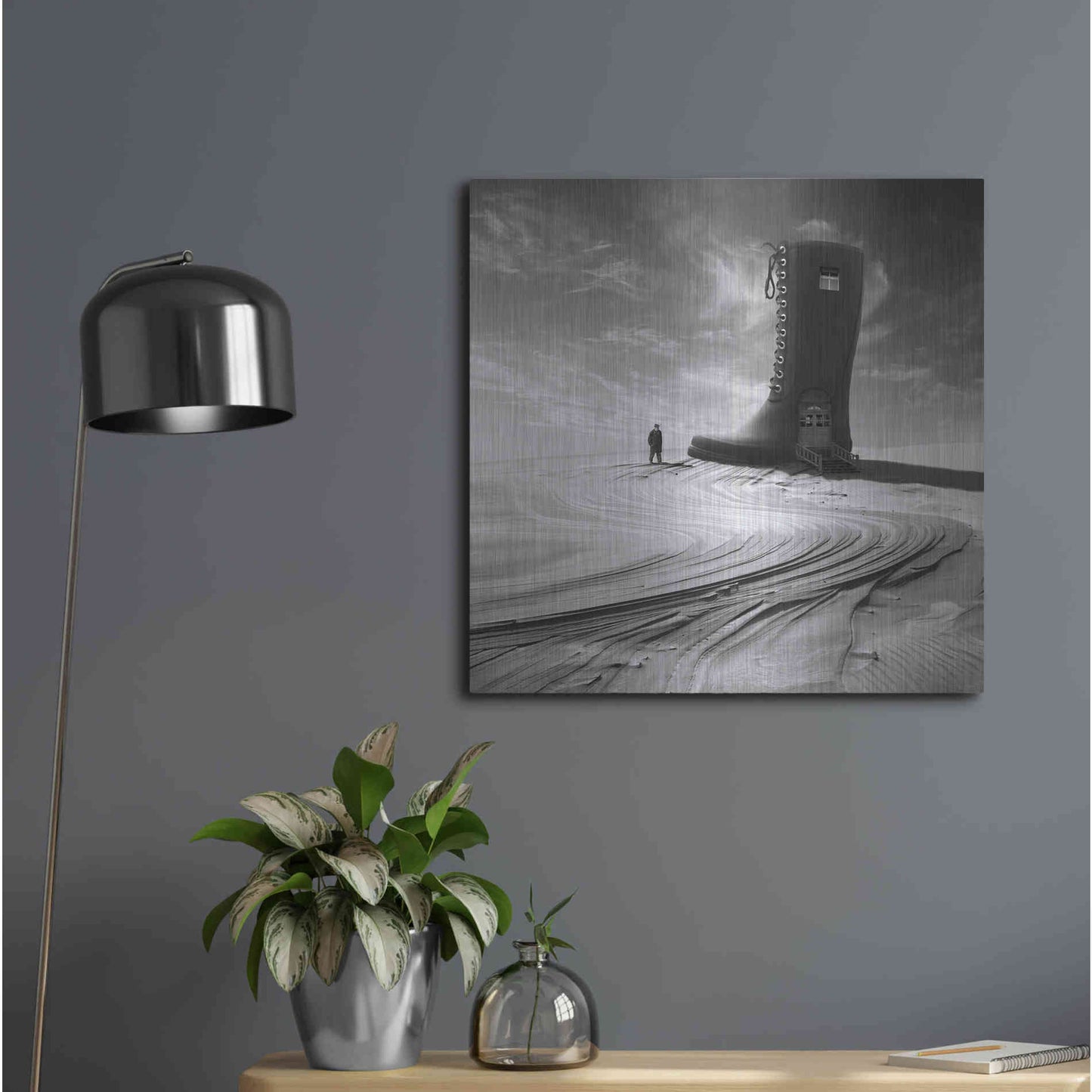 Luxe Metal Art 'Canteen' by Dariusz Klimczak, Metal Wall Art,24x24