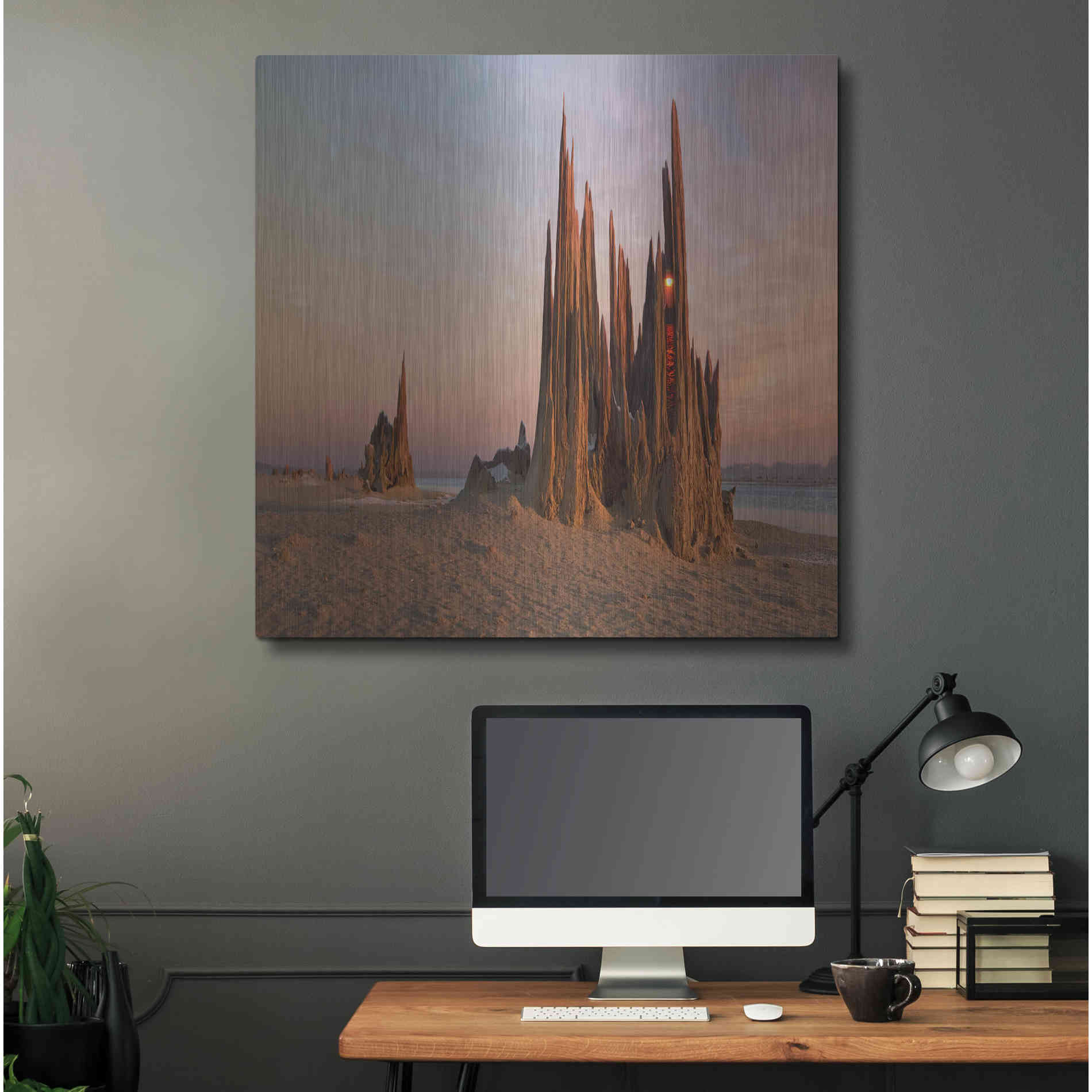 Luxe Metal Art 'Cathedral' by Dariusz Klimczak, Metal Wall Art,36x36