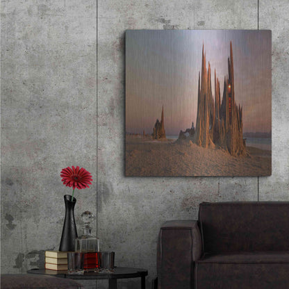 Luxe Metal Art 'Cathedral' by Dariusz Klimczak, Metal Wall Art,36x36