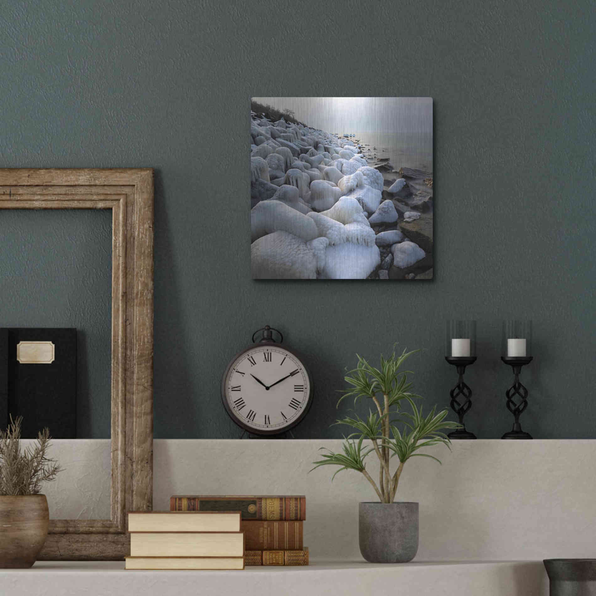 Luxe Metal Art 'Coast' by Dariusz Klimczak, Metal Wall Art,12x12