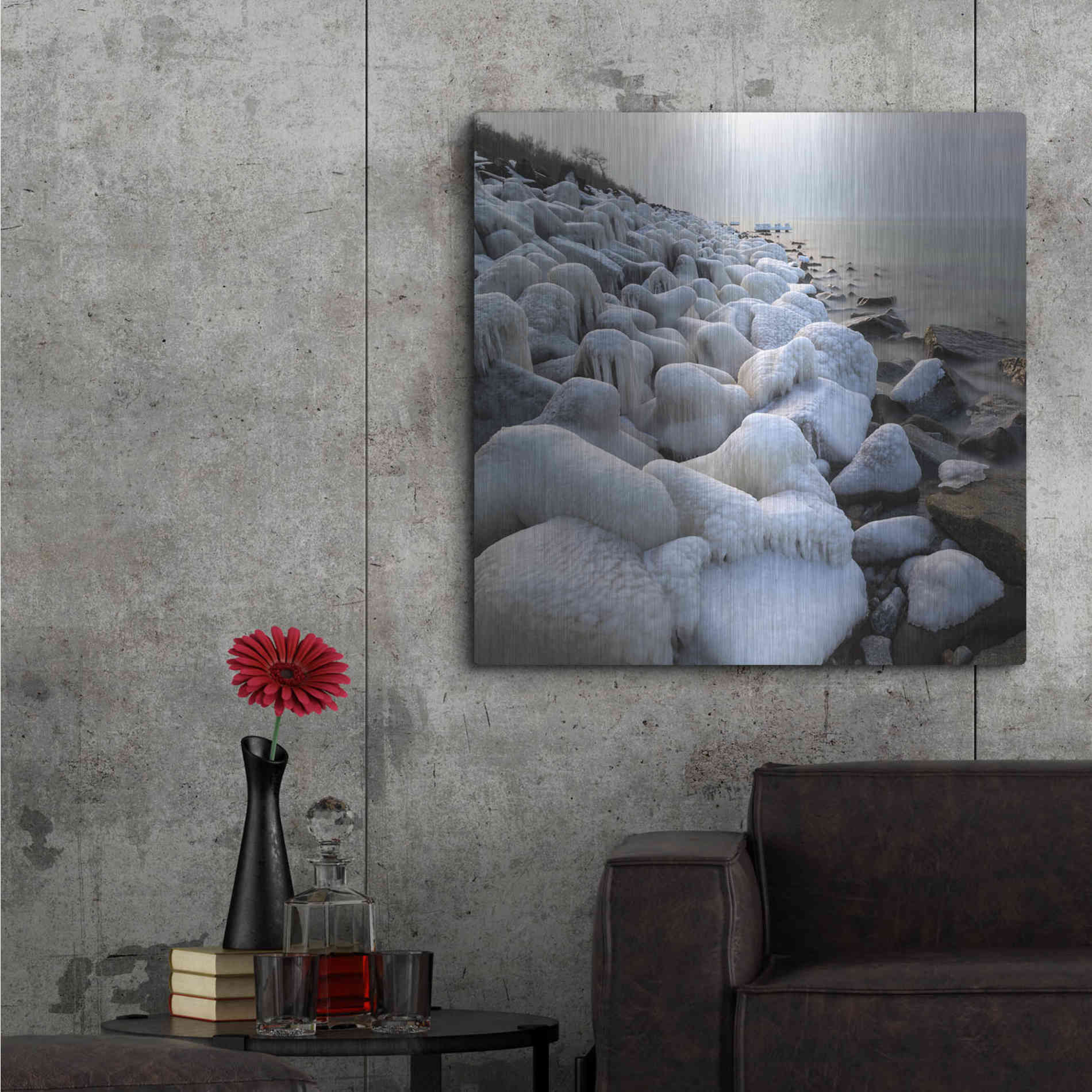 Luxe Metal Art 'Coast' by Dariusz Klimczak, Metal Wall Art,36x36