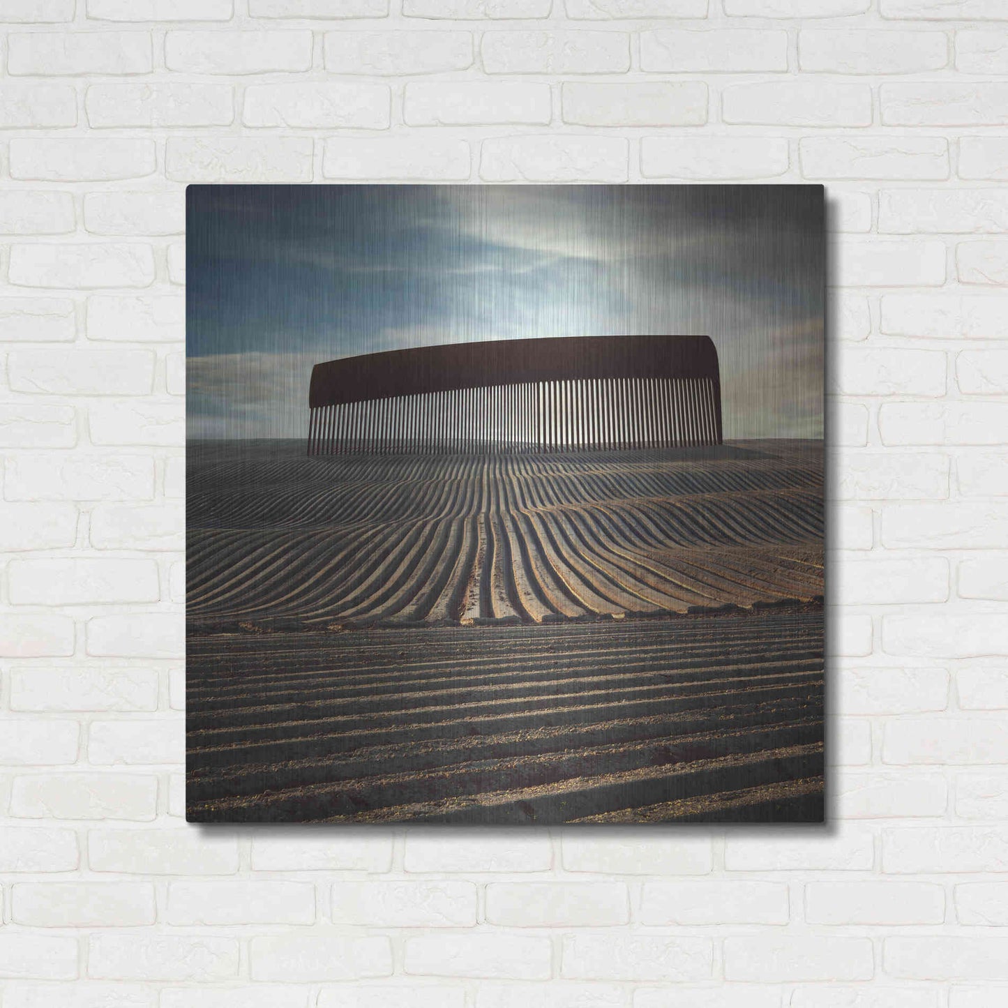 Luxe Metal Art 'Combing The Field' by Dariusz Klimczak, Metal Wall Art,36x36