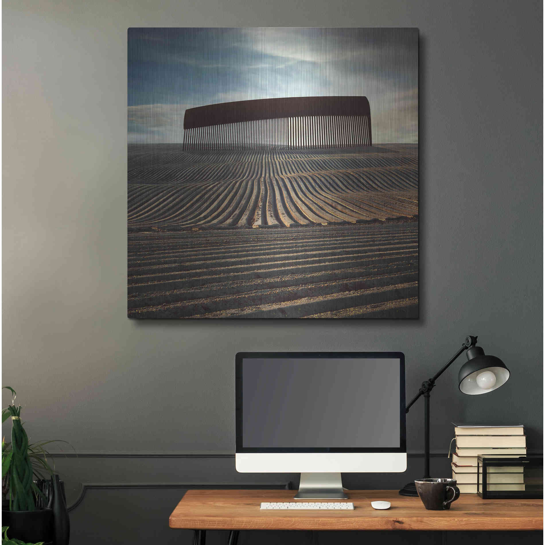 Luxe Metal Art 'Combing The Field' by Dariusz Klimczak, Metal Wall Art,36x36