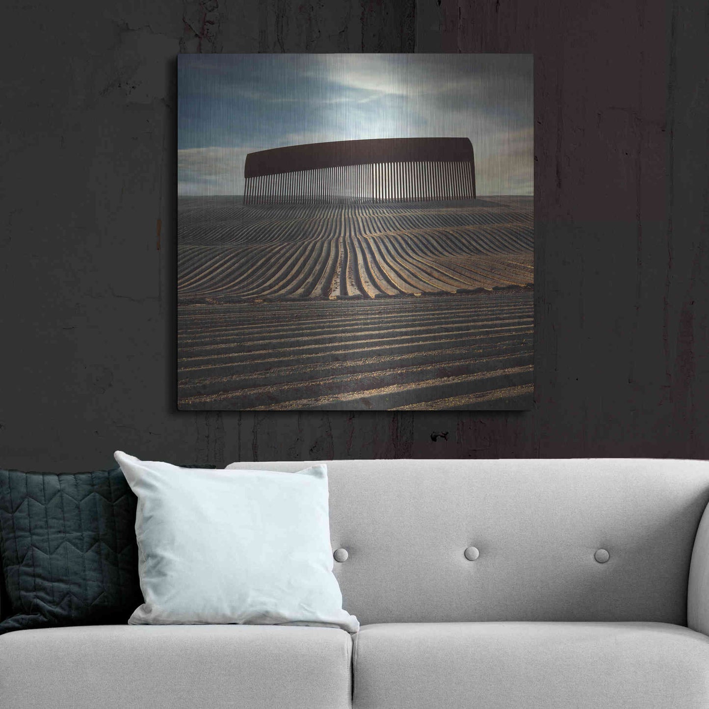 Luxe Metal Art 'Combing The Field' by Dariusz Klimczak, Metal Wall Art,36x36