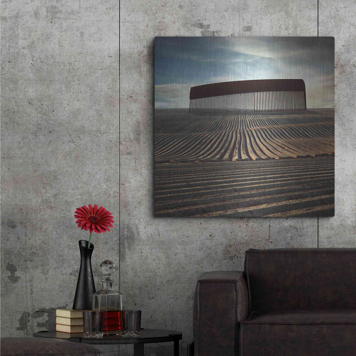 Luxe Metal Art 'Combing The Field' by Dariusz Klimczak, Metal Wall Art,36x36