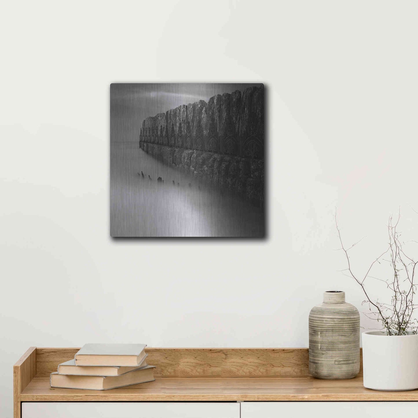 Luxe Metal Art 'Citadel' by Dariusz Klimczak, Metal Wall Art,12x12