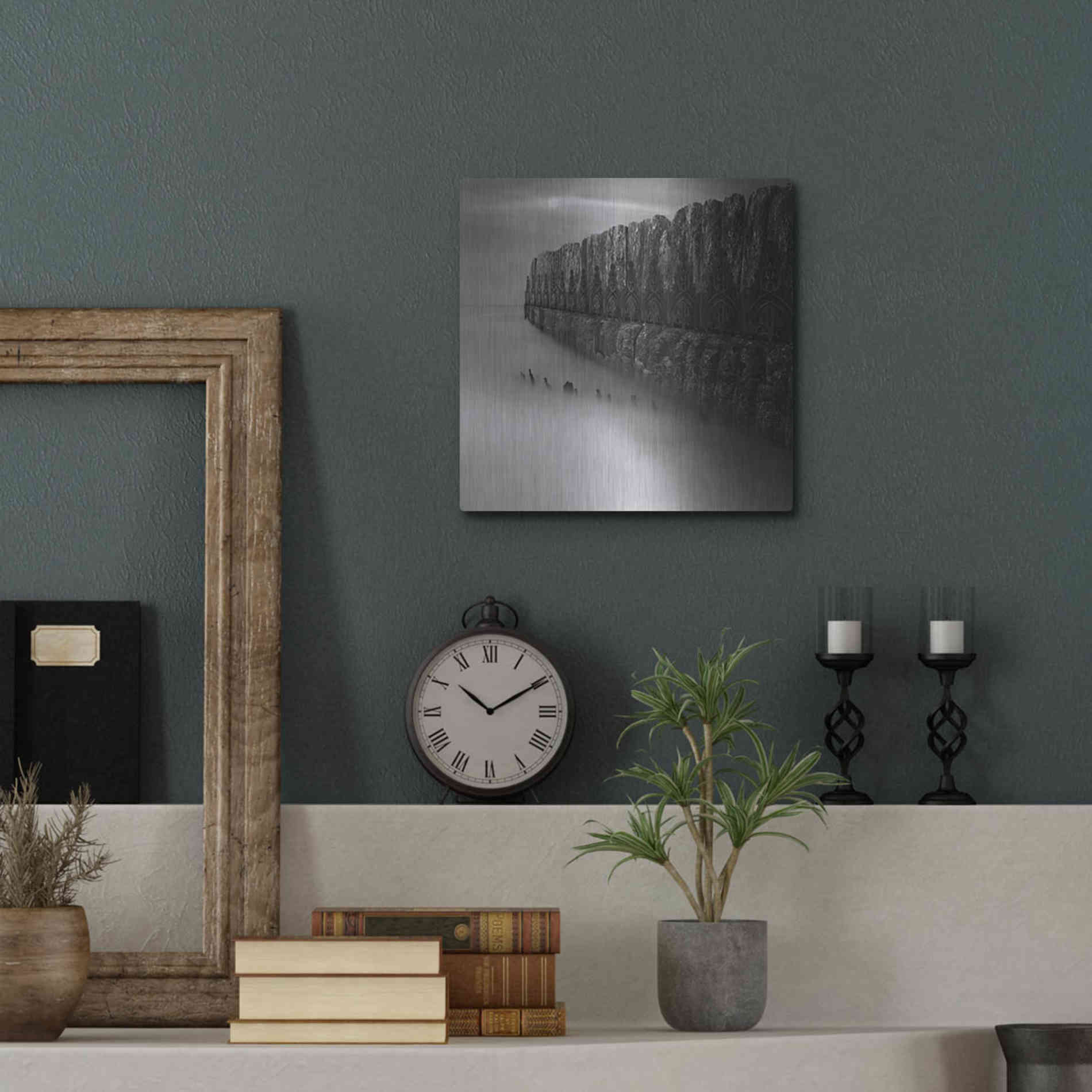 Luxe Metal Art 'Citadel' by Dariusz Klimczak, Metal Wall Art,12x12