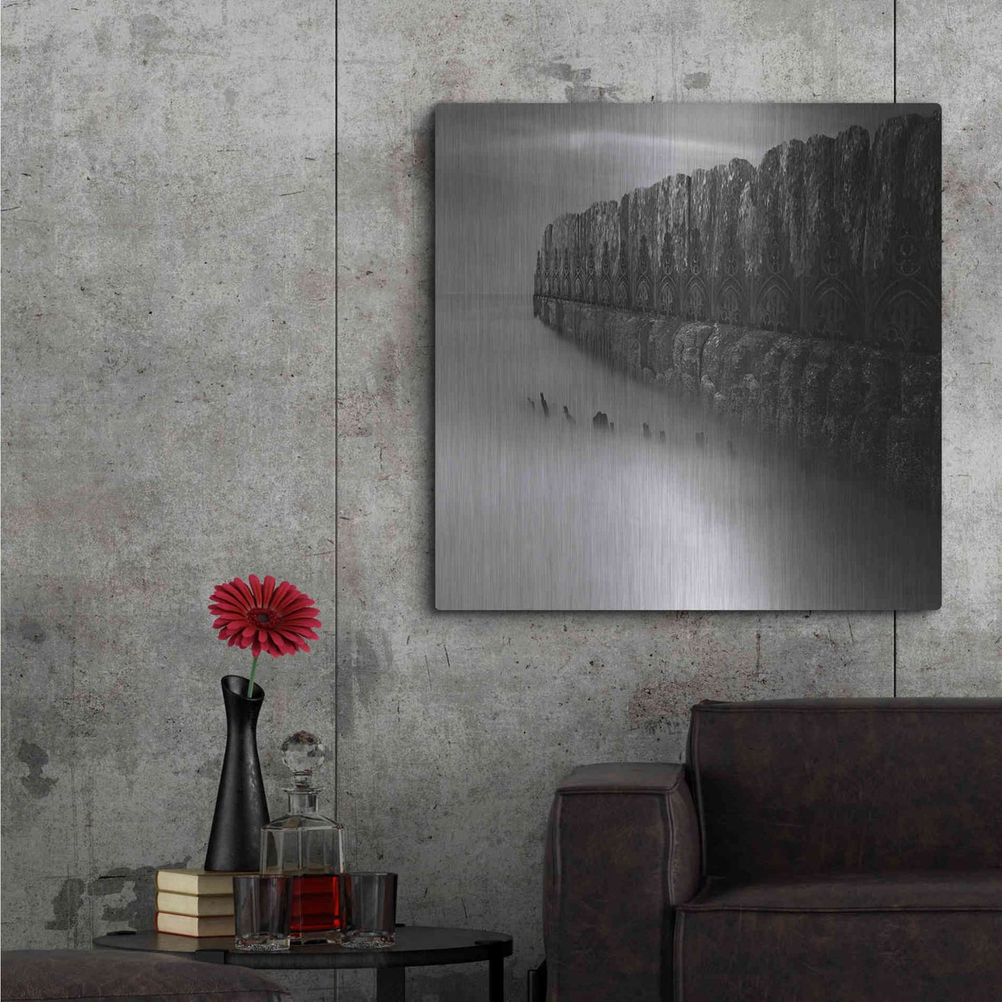 Luxe Metal Art 'Citadel' by Dariusz Klimczak, Metal Wall Art,36x36