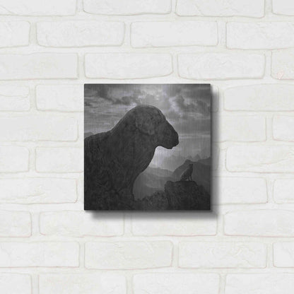 Luxe Metal Art 'Dog Rock' by Dariusz Klimczak, Metal Wall Art,12x12